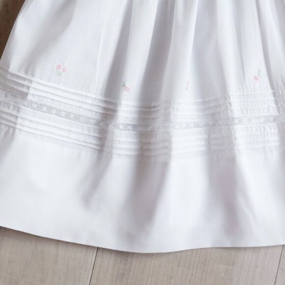 White Heirloom Dress Floral Bullions Feltman Brothers Embroidery Lace NWT - Picture 4 of 10